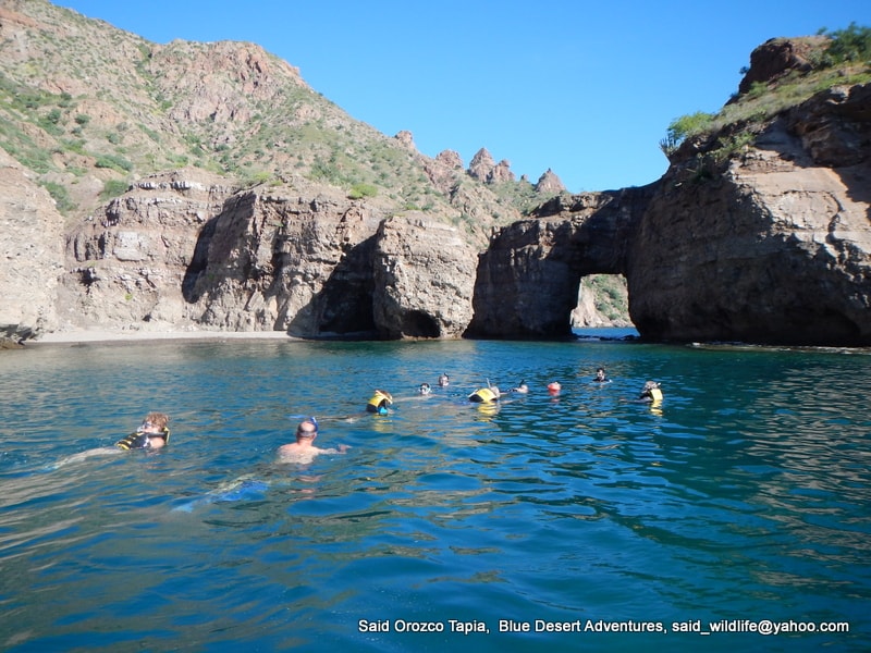 Hiking adventure through the sierra landscape near Loreto, Baja California Sur