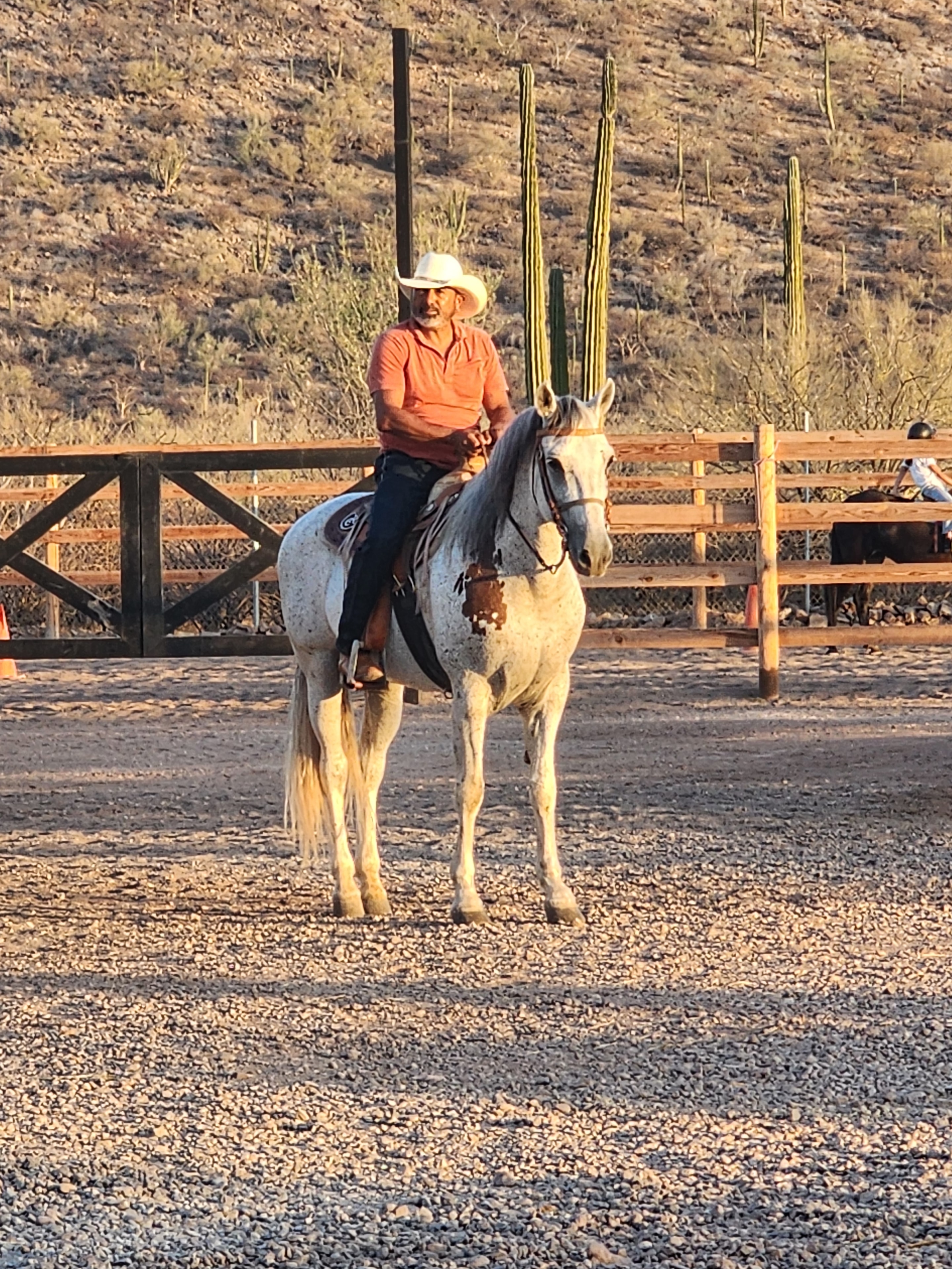 Riders on horseback exploring the sierra foothills near Loreto